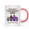 You'll Always Be My MVP Divided Funny Gift For American Football Dad Personalized Mug