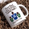 You'll Always Be My MVP Divided Funny Gift For American Football Dad Personalized Mug