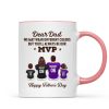 You'll Always Be My MVP Divided Funny Gift For American Football Dad Personalized Mug