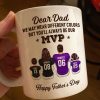 You'll Always Be My MVP Divided Funny Gift For American Football Dad Personalized Mug