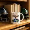 You'll Always Be My MVP Divided Funny Gift For American Football Dad Personalized Mug