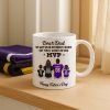 You'll Always Be My MVP Divided Funny Gift For American Football Dad Personalized Mug