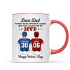 You'll Always Be My MVP Divided Funny Gift For Baseball Dad Personalized Mug