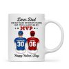 You'll Always Be My MVP Divided Funny Gift For Baseball Dad Personalized Mug