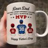 You'll Always Be My MVP Divided Funny Gift For Baseball Dad Personalized Mug