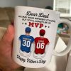 You'll Always Be My MVP Divided Funny Gift For Baseball Dad Personalized Mug
