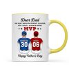 You'll Always Be My MVP Divided Funny Gift For Baseball Dad Personalized Mug