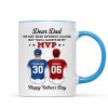 You'll Always Be My MVP Divided Funny Gift For Baseball Dad Personalized Mug