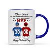 You'll Always Be My MVP Divided Funny Gift For Baseball Dad Personalized Mug