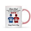 You'll Always Be My MVP Divided Funny Gift For Baseball Dad Personalized Mug