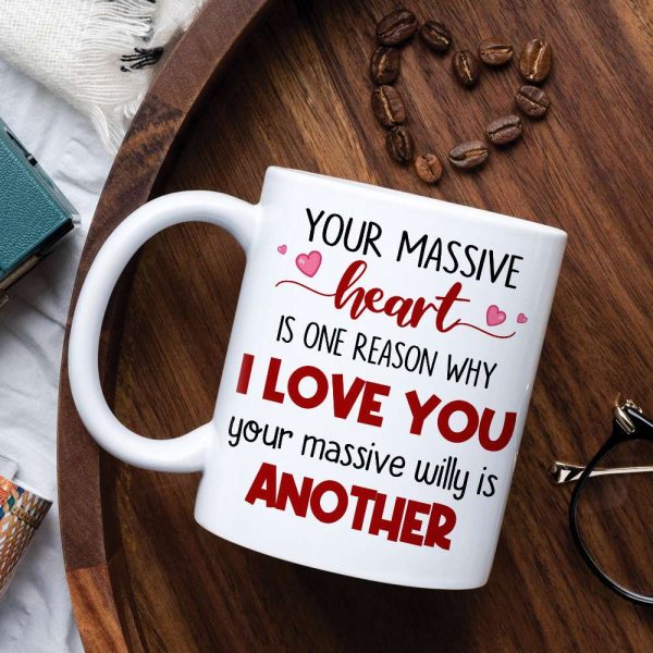 Your Massive Heart Is One Reason Why I Love You Personalized Couple Mug, Gift For Couple