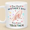 Your Tiny Hand, My Whole Heart - Family Personalized Custom Mug - Mother's Day, Baby Shower Gift, Gift For First Mom