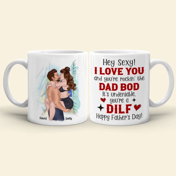 You're A Dilf, Father's Day Gift For Husband, Personalized Coffee Mug