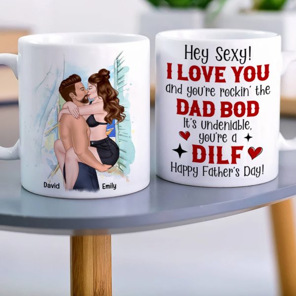 You're A Dilf, Father's Day Gift For Husband, Personalized Coffee Mug