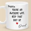 You're An Awesome Wife - Couple Personalized Custom Mug - Gift For Husband Wife, Anniversary