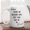You're an Awesome Wife Custom White Ceramic Mug Personalized Gift for Her from Husband