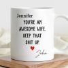 You're an Awesome Wife Custom White Ceramic Mug Personalized Gift for Her from Husband