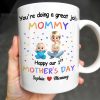 You're Doing a Great Job Mommy Happy Our 1st Mother's Day, Baby and Stars - Personalized Custom Coffee Mug - MOM084_MG
