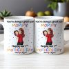 You're Doing a Great Job Mommy Personalized Two-Tone Mug, Happy Mother's Day Gift For Wife, Heartfelt Gift for New Moms, Customizable White Ceramic Mug & Two-Tone Mug