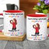 You're Doing a Great Job Mommy Personalized Two-Tone Mug, Happy Mother's Day Gift For Wife, Heartfelt Gift for New Moms, Customizable White Ceramic Mug & Two-Tone Mug