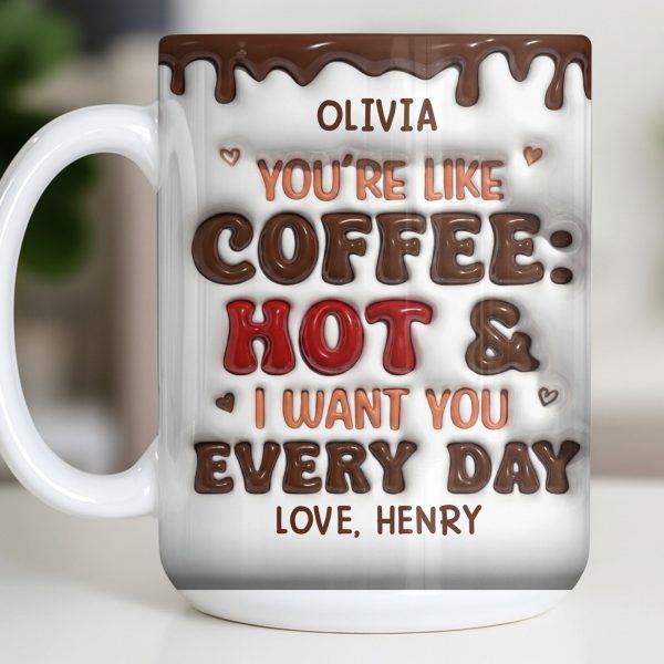 Youre Like Coffee Chocolate Drip - Personalized Custom Coffee Mug - CPL1381_MG