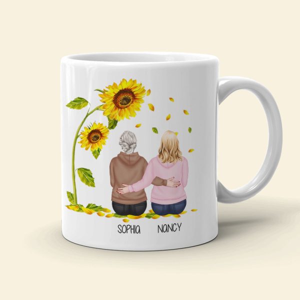 You're Like Sunflower Strong, Happy Mother's Day Personalized Coffee Mug, Gift For Mom