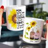 You're Like Sunflower Strong, Happy Mother's Day Personalized Coffee Mug, Gift For Mom