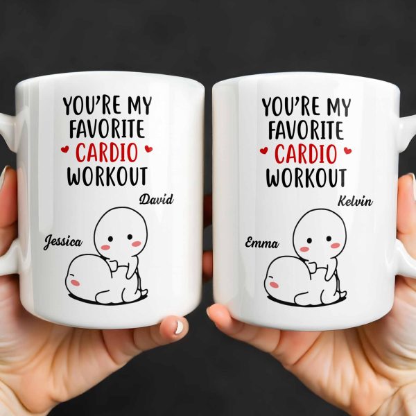 You're My Favorite Cardio Workout Cute Cartoon - Personalized Custom Coffee Mug - CPL1312_MG