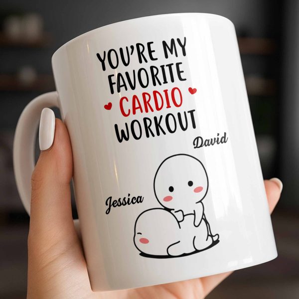 You're My Favorite Cardio Workout Cute Cartoon - Personalized Custom Coffee Mug - CPL1312_MG