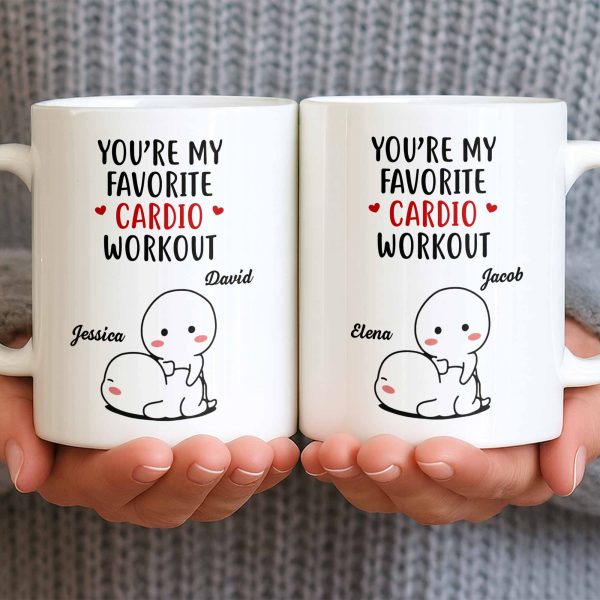 You're My Favorite Cardio Workout Cute Cartoon - Personalized Custom Coffee Mug - CPL1312_MG