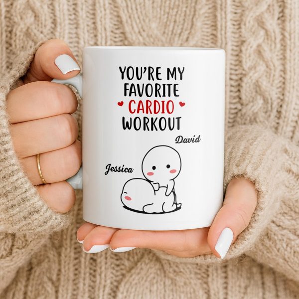 You're My Favorite Cardio Workout Cute Cartoon - Personalized Custom Coffee Mug - CPL1312_MG