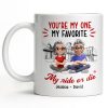 You're My One My Favorite My Ride Or Die, Couple And City Skyline - Personalized Custom Coffee Mug - CPL1028_MG