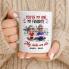 You're My One My Favorite My Ride Or Die, Couple And City Skyline - Personalized Custom Coffee Mug - CPL1028_MG