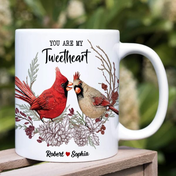 You're My Tweetheart Personalized Bird Couple Mug, Gift For Couple