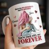 You're Stuck With Me Forever, Hearts and Lips - Personalized Custom Coffee Mug - CPL1334_MG