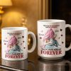 You're Stuck With Me Forever, Hearts and Lips - Personalized Custom Coffee Mug - CPL1334_MG