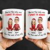 You're The Only One I Want To Annoy, Cartoon Couple With Santa Hats - Personalized Custom Coffee Mug - CPL662_MG