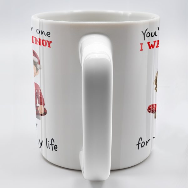 You're The Only One I Want To Annoy, Cartoon Couple With Santa Hats - Personalized Custom Coffee Mug - CPL662_MG