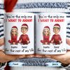 You're The Only One I Want To Annoy, Cartoon Couple With Santa Hats - Personalized Custom Coffee Mug - CPL662_MG