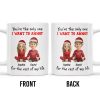 You're The Only One I Want To Annoy, Cartoon Couple With Santa Hats - Personalized Custom Coffee Mug - CPL662_MG