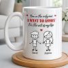 You're The Only One I Want To Annoy, Stick Figures And Hearts - Personalized Custom Coffee Mug - CPL1365_MG