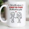 You're The Only One I Want To Annoy, Stick Figures And Hearts - Personalized Custom Coffee Mug - CPL1365_MG