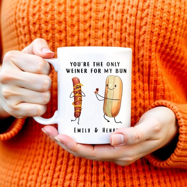 You're The Only Weiner For My Bun Hot Dog Design - Personalized Custom Coffee Mug - CPL174_MG