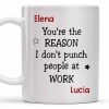 You're The Reason I Don't [Heart] People At Work Mug - Personalized Custom Coffee Mug - COL100_MG