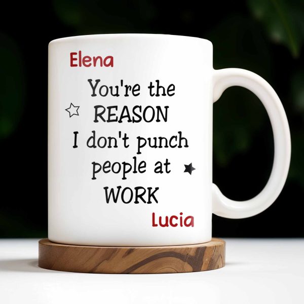 You're The Reason I Don't [Heart] People At Work Mug - Personalized Custom Coffee Mug - COL100_MG