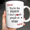 You're The Reason I Don't [Heart] People At Work Mug - Personalized Custom Coffee Mug - COL100_MG