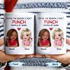 You're The Reason I Don't Punch People At Work, Two Friends With Wine - Personalized Custom Coffee Mug - COL115_MG