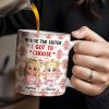 You're The Sister I Got To Choose With Cartoon Girls And Hearts - Personalized Custom Coffee Mug - BST503_MG