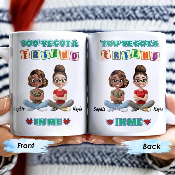You've Got A Friend In Me, Cartoon Characters and Hearts - Personalized Custom Coffee Mug - BST157_MG
