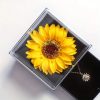 Zircon Sunflower Pendant Necklace Gift Set